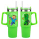 Paladone Minecraft Green 900ml Insulated Cup and Straw