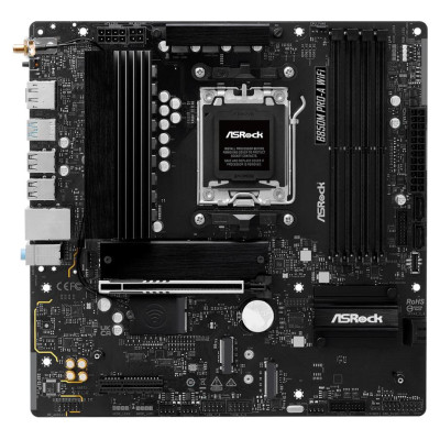 Asrock Mainboard|ASROCK|1xPCI-Express 4.0 4x	|1xPCI-Express 5.0 16x|1xM.2|1xHDMI|1xDisplayPort|1xAudio-In|1xAudio-Out|1xMicrophone|4xUSB 2.0|3xUSB 3.2|1xUSB-C|1xRJ45|B850MPRO-AWIFI