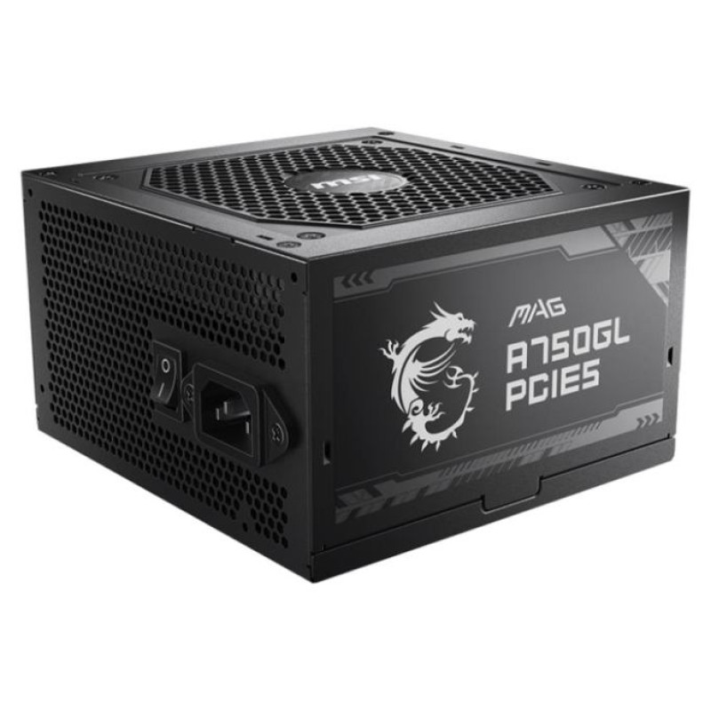 MSI Power Supply|MSI|750 Watts|Efficiency 80 PLUS GOLD|PFC Active|MAGA750GLPCIE5