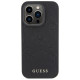 Guess Leather 4G Stamped case for iPhone 15 Pro Max - black