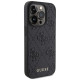 Guess Leather 4G Stamped case for iPhone 15 Pro Max - black