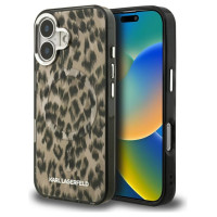 Karl Lagerfeld IML Leopard Pattern MagSafe Case for iPhone 16 - Brown