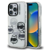 Karl Lagerfeld IML Multi K&C Head Pattern Case for iPhone 16 Pro Max - Transparent
