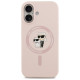 Karl Lagerfeld Silicone Karl&Choupette Ring MagSafe Case for iPhone 17 - Pink