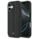 Mercedes Leather Laurel Leaves Stripes MagSafe Case for iPhone 17 - Black