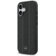 Mercedes Leather Laurel Leaves Stripes MagSafe Case for iPhone 17 - Black