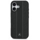 Mercedes Leather Laurel Leaves Stripes MagSafe Case for iPhone 17 - Black