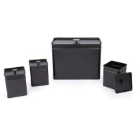 Salter BW126141EU7 Kuro 4-Piece Bread Bin & Canister Set