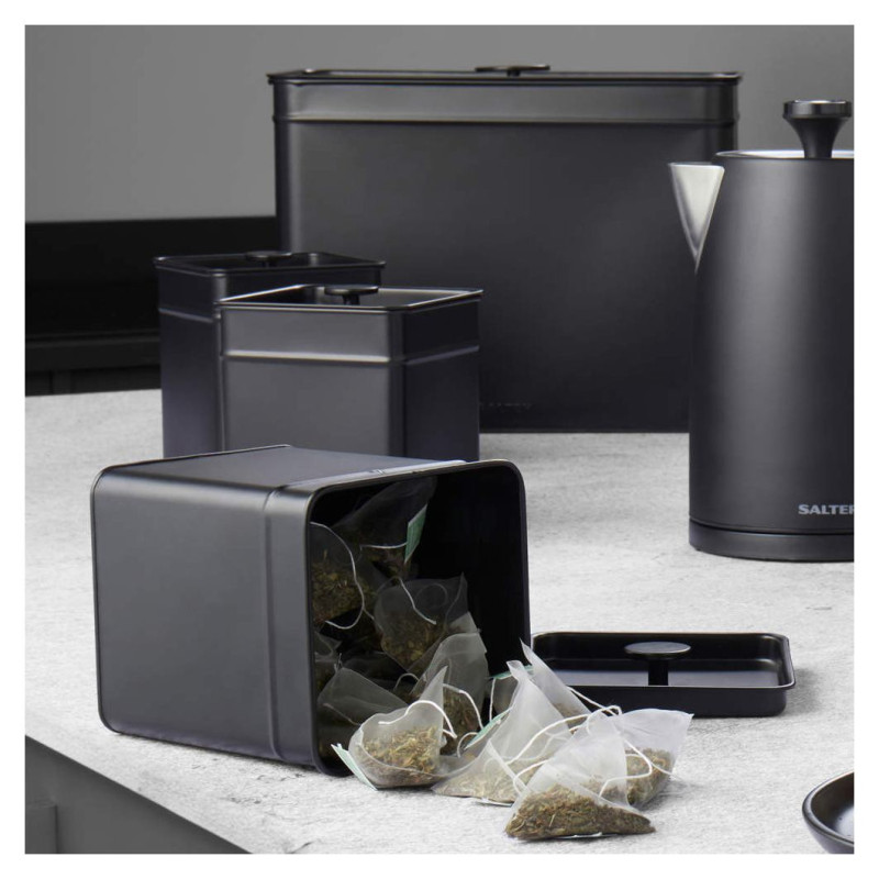 Salter BW126141EU7 Kuro 4-Piece Bread Bin & Canister Set