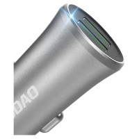 Dudao 3.4A smart car charger 2x USB silver (R6S silver)