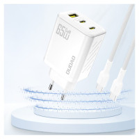 Dudao A29 65W GaN Wall Charger 2 x USB-C + 1 x USB-A - White