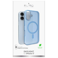 Puro Daylight Magsafe Compatible Silicone Case for iPhone 17 - Translucent Blue