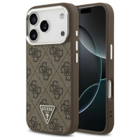 Guess 4G Triangle Logo MagSafe case for iPhone 17 Pro - brown