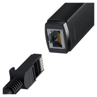 Baseus Lite Series adapter USB Type A - RJ45 LAN socket 100Mbps black (WKQX000001)