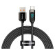 Baseus Display Fast Charging Data USB-A / USB-C 66W 1 m cable - black