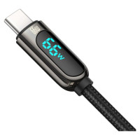 Baseus Display Fast Charging Data USB-A / USB-C 66W 1 m cable - black