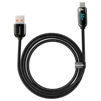 Baseus Display Fast Charging Data USB-A / USB-C 66W 1 m cable - black