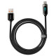 Baseus Display Fast Charging Data USB-A / USB-C 66W 1 m cable - black