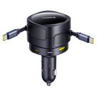 Baseus Enjoyment Max 90W Car Charger 2 x USB-C + USB-A + USB-C Cable - Black