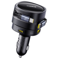 Baseus Enjoyment Max 90W Car Charger 2 x USB-C + USB-A + USB-C Cable - Black