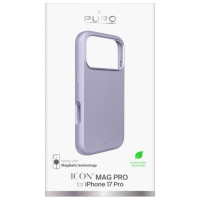Puro Pure Icon Mag Pro Liquid Silicone Case for iPhone 17 Pro, MagSafe Compatible, with Camera Protection and Aluminum Buttons - Pink