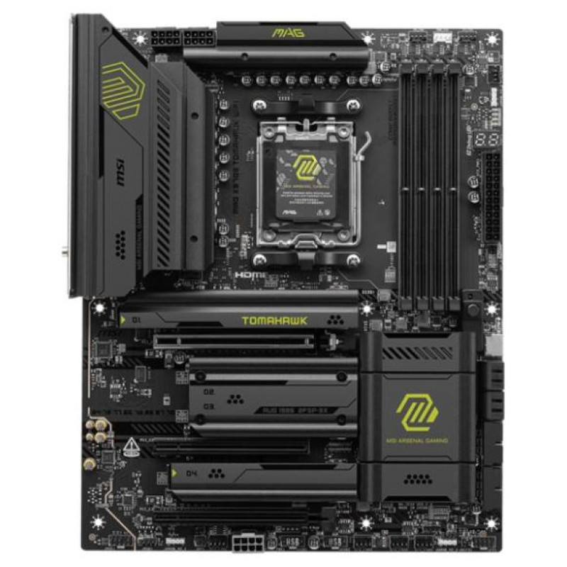 MSI Mainboard|MSI|AMD X870E|SAM5|ATX|Memory DDR5|Memory slots 4|3xPCI-Express 16x|4xM.2|1xAudio-In|1xAudio-Out|4xUSB 2.0|2xUSB 3.2|3xUSB-C|1xRJ45|MAGX870ETOMAHAWKWIFI
