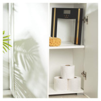 Salter SA00550BGCFAS Glass Analyser Bathroom Scale Black/Gold