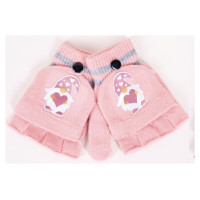 Yoclub Cimdiņi 5P ar "kapucīti" MITTENS R-127A GIRL pink (12)