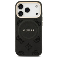 Guess Peony Hot Stamp MagSafe Case for iPhone 17 Pro - Black