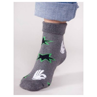 Yoclub Zeķes frotē 31/34 SKF-0003 grey stars