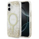 Guess Resin Bottom Glitter MagSafe case for iPhone 17 - gold