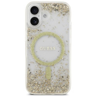 Guess Resin Bottom Glitter MagSafe case for iPhone 17 - gold