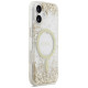 Guess Resin Bottom Glitter MagSafe case for iPhone 17 - gold