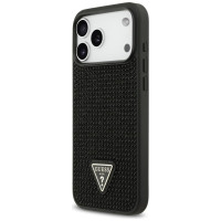Guess Rhinestone Triangle Logo Case for iPhone 17 Pro Max - Black
