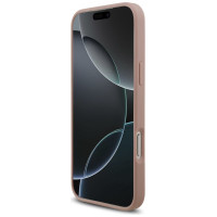 Guess Rhinestone Triangle Logo Case for iPhone 17 Pro Max - Pink