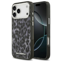 Karl Lagerfeld IML Leopard Pattern MagSafe Case for iPhone 17 Pro Max - Black