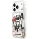 Karl Lagerfeld Liquid Glitter Choupette Logo MagSafe Case for iPhone 17 Pro - Clear