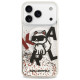 Karl Lagerfeld Liquid Glitter Choupette Logo MagSafe Case for iPhone 17 Pro - Clear