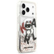 Karl Lagerfeld Liquid Glitter Choupette Logo MagSafe Case for iPhone 17 Pro - Clear