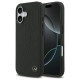 Mercedes Leather Large Laurel Leave MagSafe Case for iPhone 17 - Black