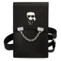 Karl Lagerfeld Ikonik Karl Chain Phone Bag - Black