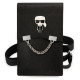 Karl Lagerfeld Ikonik Karl Chain Phone Bag - Black