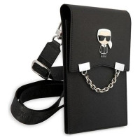 Karl Lagerfeld Ikonik Karl Chain Phone Bag - Black