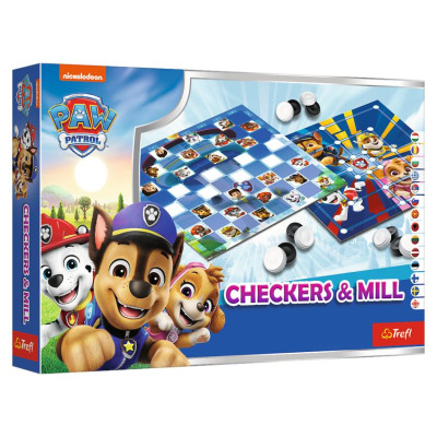 Trefl PAW PATROL Galda spēle Dambrete un Dzirnavas