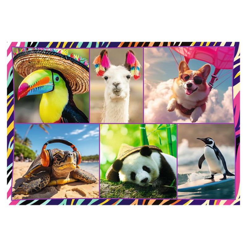 Trefl Pužļu komplekts Smieklīgie dzīvnieki 4x250 gab.