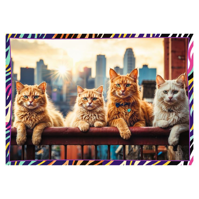 Trefl Pužļu komplekts Smieklīgie dzīvnieki 4x250 gab.