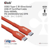 Club3D CABLE USB-C TO USB-C 3M/M/M CAC-1513 CLUB3D