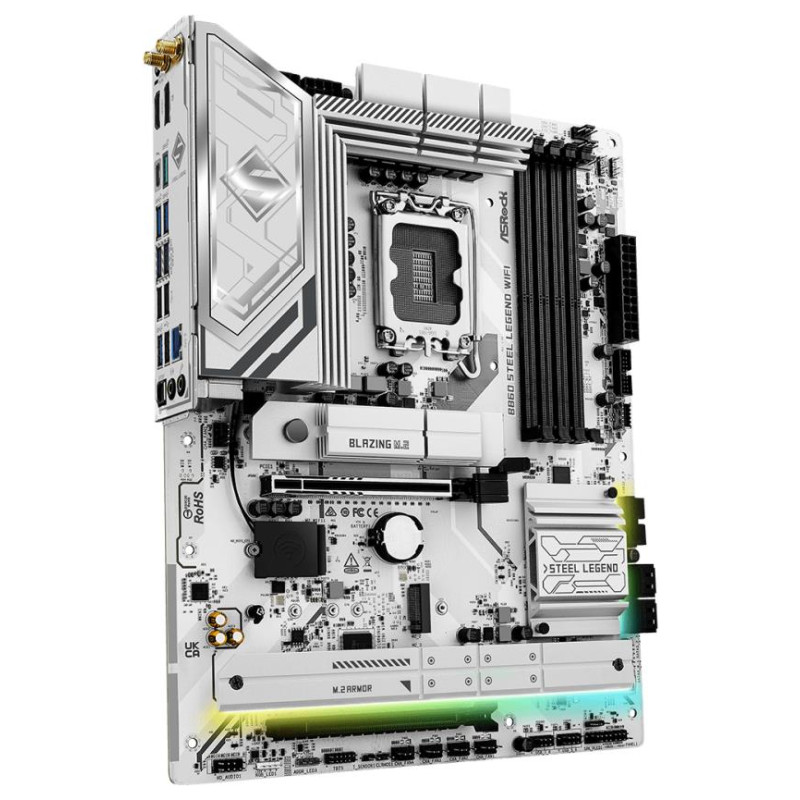 Asrock Mainboard|ASROCK|Intel B860 Express|LGA1851|ATX|Memory DDR5|Memory slots 4|1xPCI-Express 4.0 16x|1xPCI-Express 5.0 16x|1xM.2|1xHDMI|1xDisplayPort|1xAudio-Out|1xMicrophone|3xUSB 2.0|6xUSB 3.2|1xUSB-C w/Thunderbolt|1xOptical S/PDIF|1xRJ45|B860STEELLE