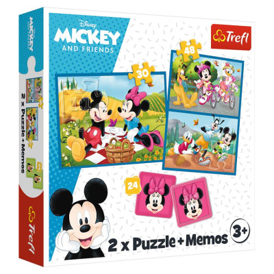 Trefl DISNEY Puzles komplekts Mikijs 30 gab + 48 gab + 24 memo