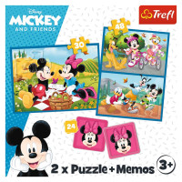 Trefl DISNEY Puzles komplekts Mikijs 30 gab + 48 gab + 24 memo